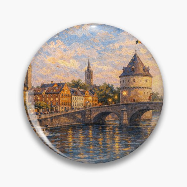 Item preview, A painting of Kortrijk, Belgium – A Beautiful City in Europe. designed and sold by GalleryKauffeld.