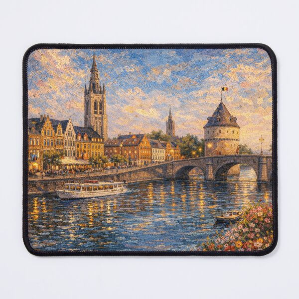 Item preview, A painting of Kortrijk, Belgium – A Beautiful City in Europe. designed and sold by GalleryKauffeld.