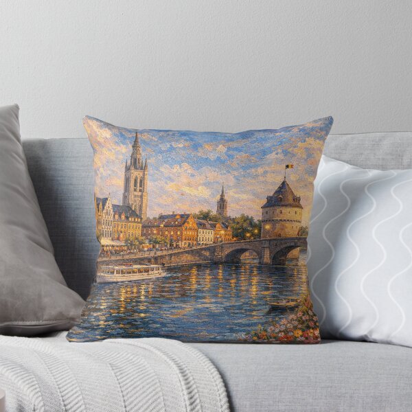 Item preview, A painting of Kortrijk, Belgium – A Beautiful City in Europe. designed and sold by GalleryKauffeld.