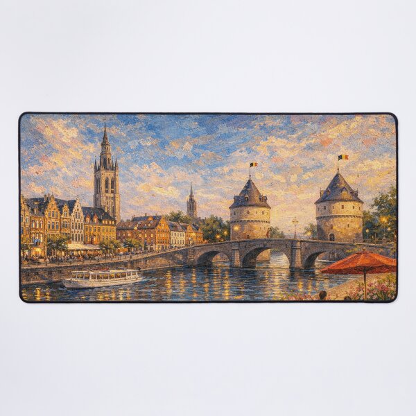 Item preview, A painting of Kortrijk, Belgium – A Beautiful City in Europe. designed and sold by GalleryKauffeld.