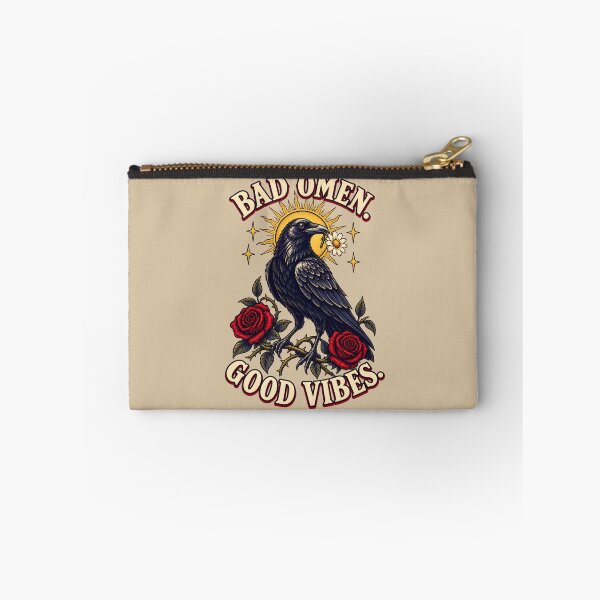 Item preview, Bad Omen, Good Vibes – Raven with Roses designed and sold by VioVibe.