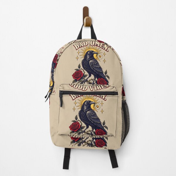 Item preview, Bad Omen, Good Vibes – Raven with Roses designed and sold by VioVibe.