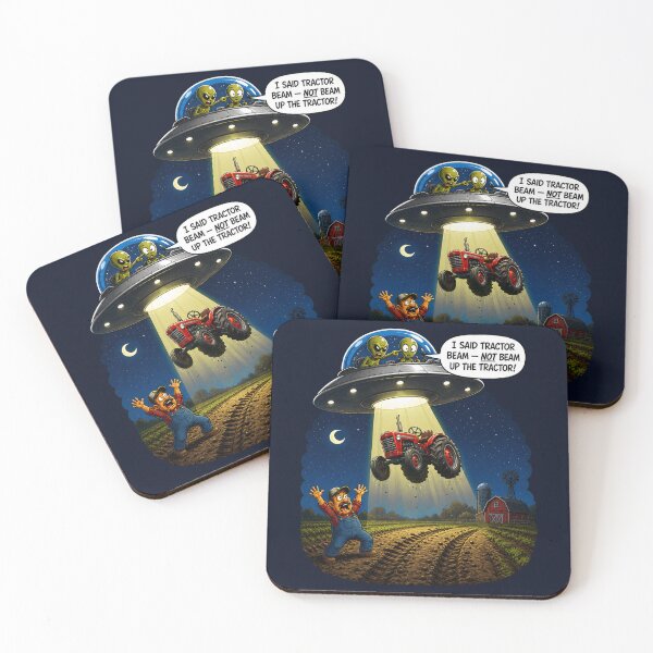 Item preview, Funny UFO Tractor Beam Abduction Alien Humor designed and sold by SVox.