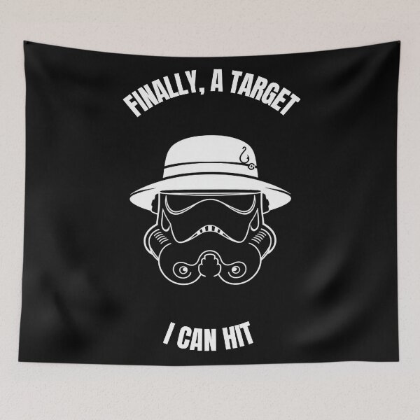 Item preview, Finally A Target I Can Hit - Funny Space Soldier Fishing designed and sold by GeekAnglerStore.