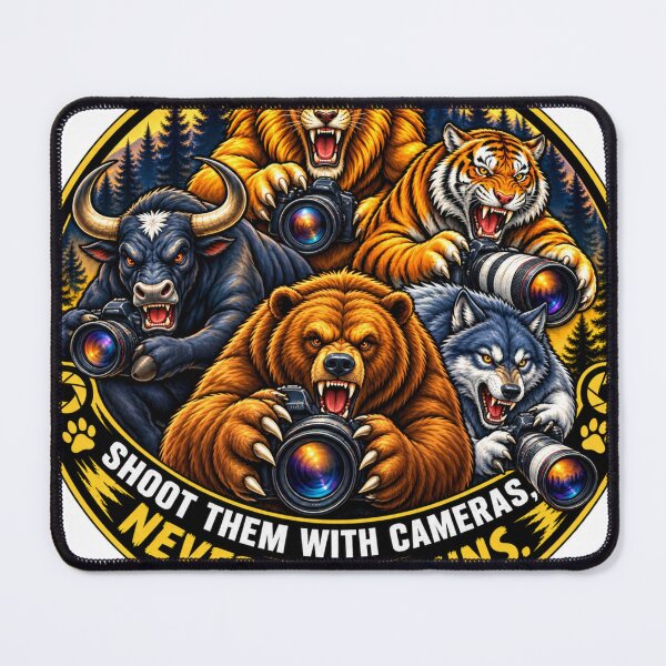 Item preview, Shoot Wild Animals with Cameras, Never with Guns designed and sold by AllRoundTees.