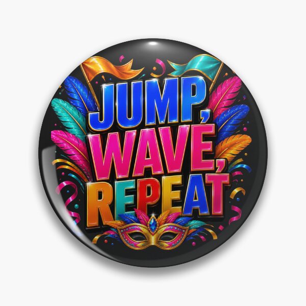 Item preview, Jump Wave Repeat Glossy Caribbean Carnival Soca Shirt designed and sold by GiftLore Studio.