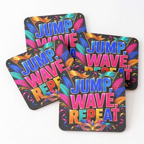 Item preview, Jump Wave Repeat Glossy Caribbean Carnival Soca Shirt designed and sold by GiftLore Studio.
