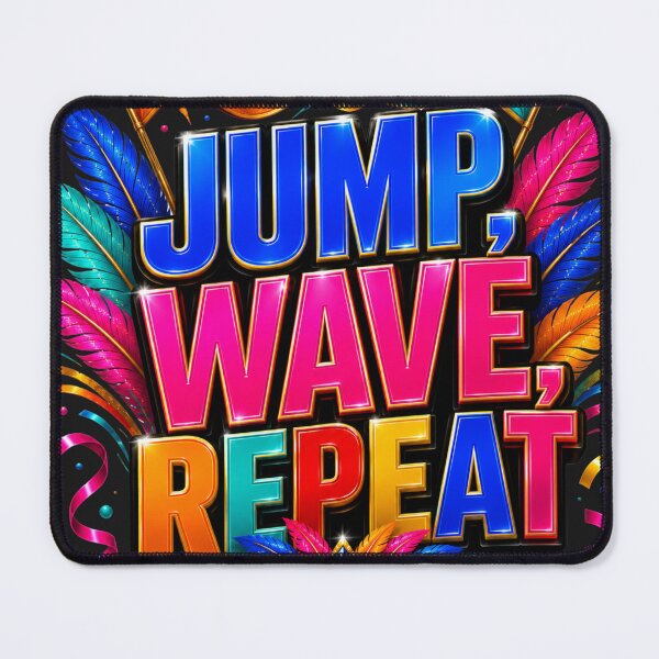 Item preview, Jump Wave Repeat Glossy Caribbean Carnival Soca Shirt designed and sold by GiftLore Studio.
