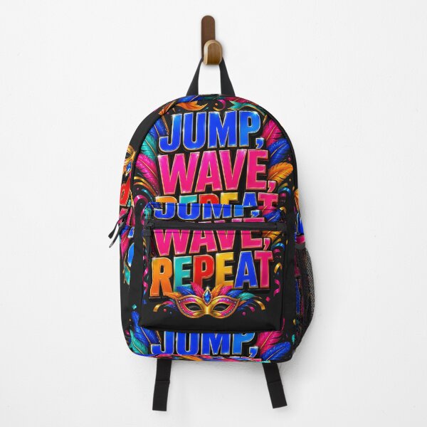 Item preview, Jump Wave Repeat Glossy Caribbean Carnival Soca Shirt designed and sold by GiftLore Studio.