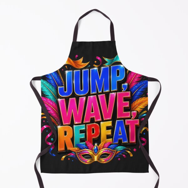Item preview, Jump Wave Repeat Glossy Caribbean Carnival Soca Shirt designed and sold by GiftLore Studio.