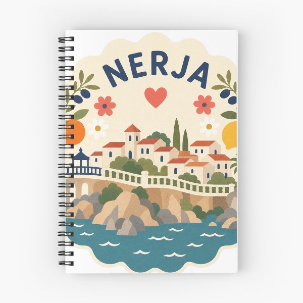 Item preview, Nerja Spain Travel Souvenir Modern Folk Art designed and sold by VisualArtsOasis.