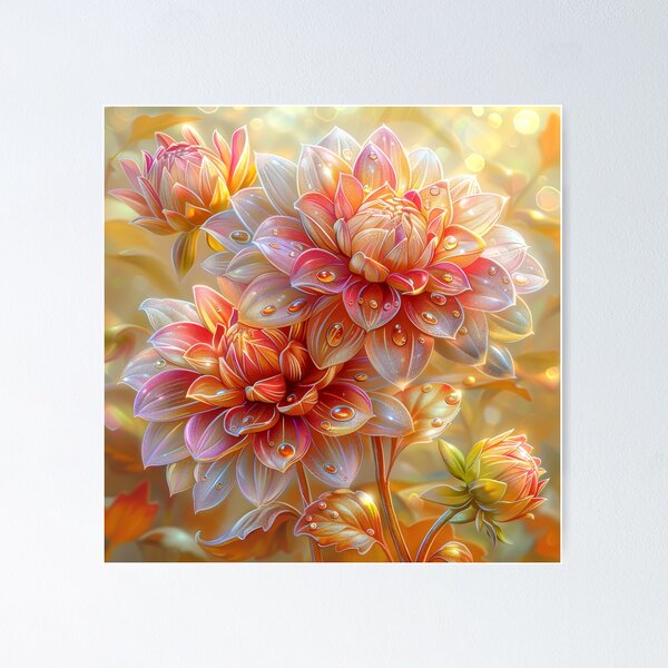 Item preview, Dahlia Flower – Vibrant Wildflower Botanical Nature Art designed and sold by MargaretWiktor.