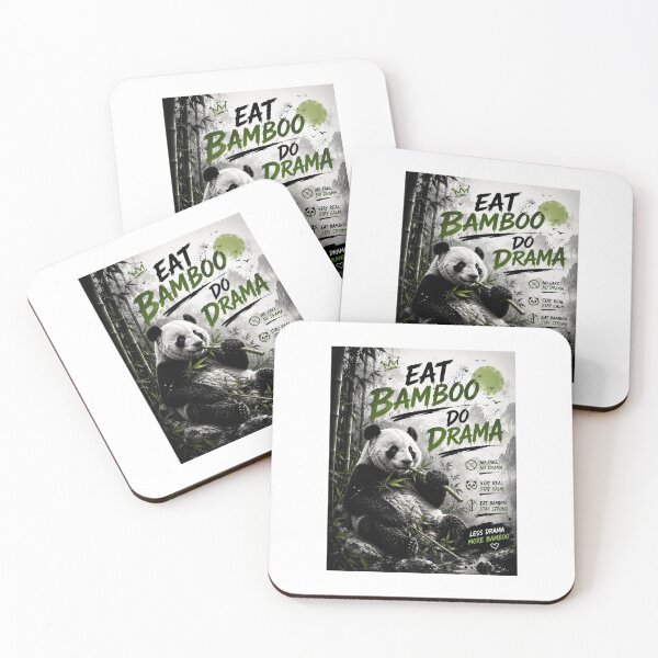 Item preview, Eat Bamboo No Drama - Panda Funny Typography Artwork designed and sold by Ak-art-shop.