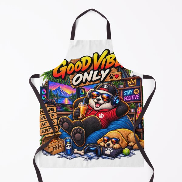 Item preview, Funny Panda Shirt – Good Vibes Only Gaming Panda Relaxing Gamer designed and sold by Molli98.