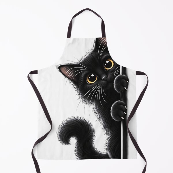 Item preview, Black Cat Peeking Silhouette | Curious Black Cat Design | Cat Lover Gift designed and sold by Skedart.