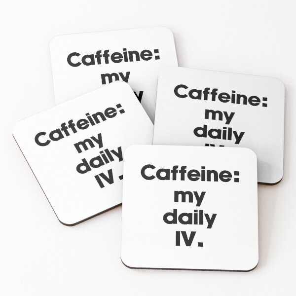 Item preview, Text Typography Caffeine: my daily IV. Coffee Dependency Humor designed and sold by TypeboldStudio.