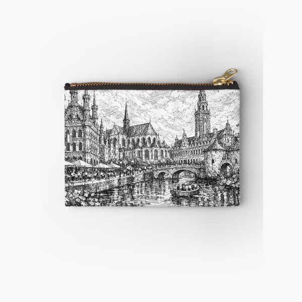 Item preview, A drawing of Leuven, Belgium – A Beautiful City in Europe. designed and sold by GalleryKauffeld.