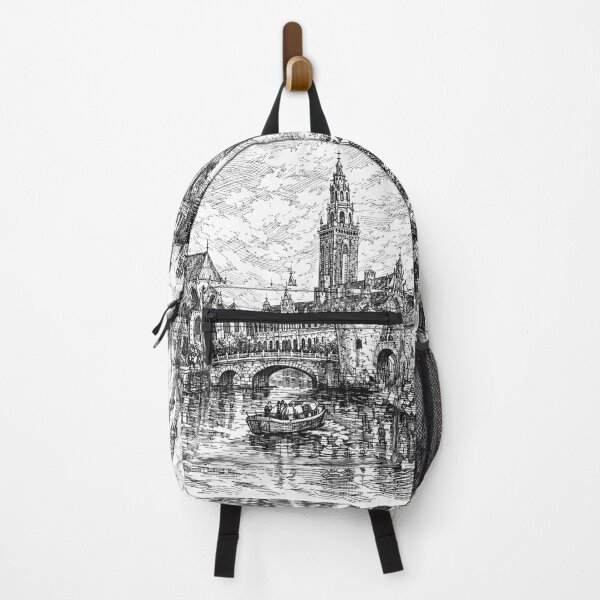 Item preview, A drawing of Leuven, Belgium – A Beautiful City in Europe. designed and sold by GalleryKauffeld.