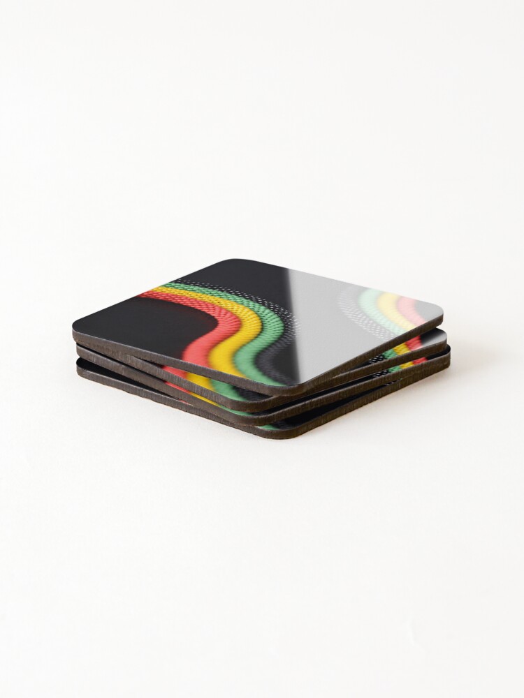 Thumbnail 4 of 5, Coasters (Set of 4), Reggae Vibes designed and sold by RastaColors.