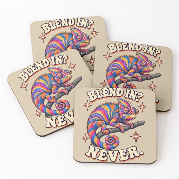 Item preview, Blend In? Never – Colorful Chameleon designed and sold by VioVibe.