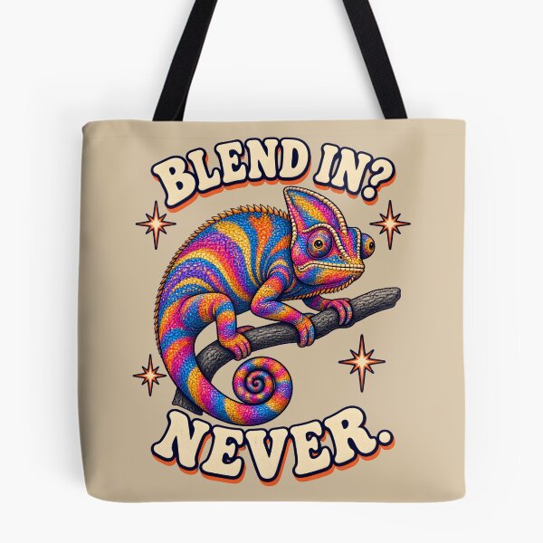 Item preview, Blend In? Never – Colorful Chameleon designed and sold by VioVibe.
