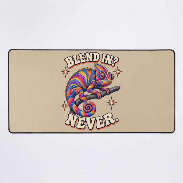 Item preview, Blend In? Never – Colorful Chameleon designed and sold by VioVibe.