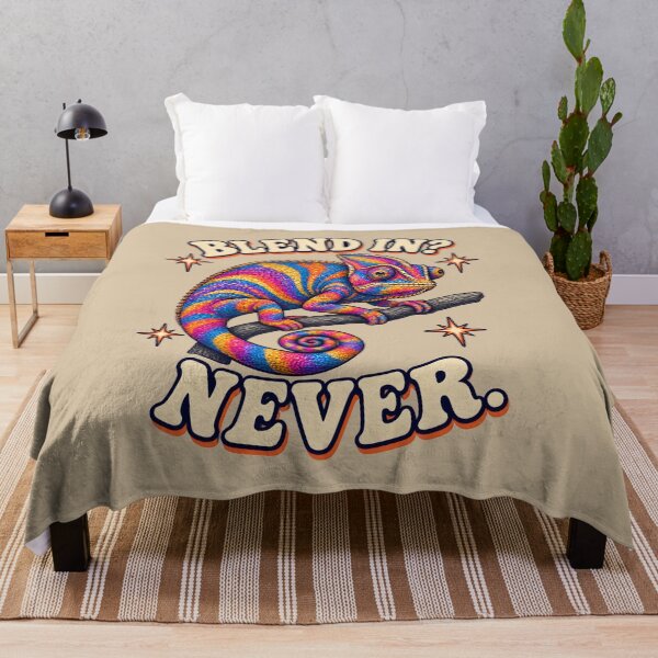 Item preview, Blend In? Never – Colorful Chameleon designed and sold by VioVibe.