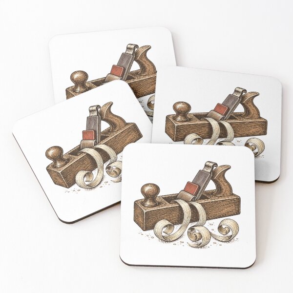 Item preview, Woodworking Hand Plane with Curling Wood Shavings designed and sold by eignvalue.