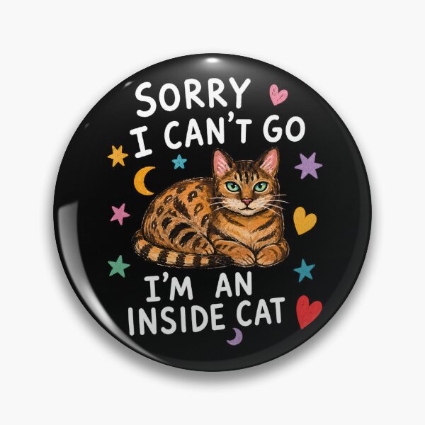 Item preview, Sorry I Can't Go I'm An Inside Cat Bengal Cat Lover Introvert Vintage Humor designed and sold by VGAfanatic.