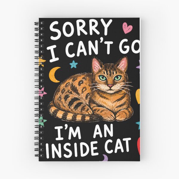 Item preview, Sorry I Can't Go I'm An Inside Cat Bengal Cat Lover Introvert Vintage Humor designed and sold by VGAfanatic.