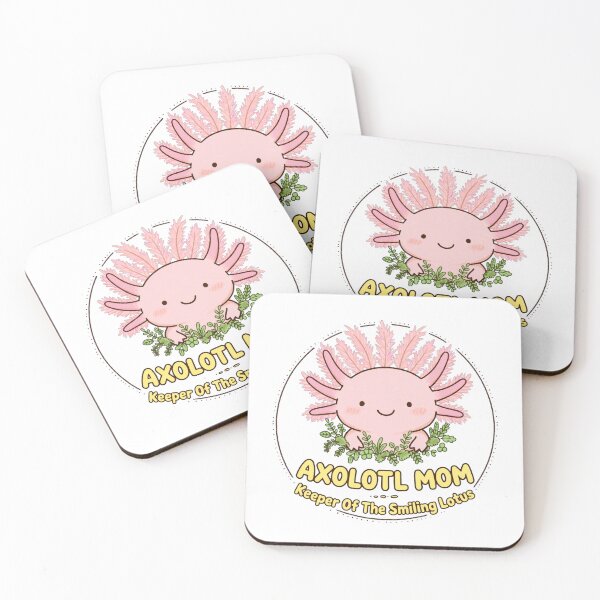 Item preview, Axolotl Mom Keeper Of The Smiling Lotus Cute Pink Axolotl Badge Art designed and sold by Clear Vibe.