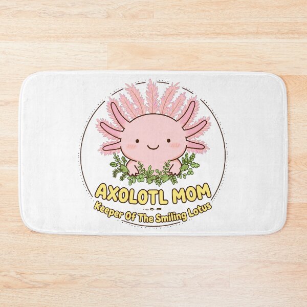 Item preview, Axolotl Mom Keeper Of The Smiling Lotus Cute Pink Axolotl Badge Art designed and sold by VYBE DARK Studio.