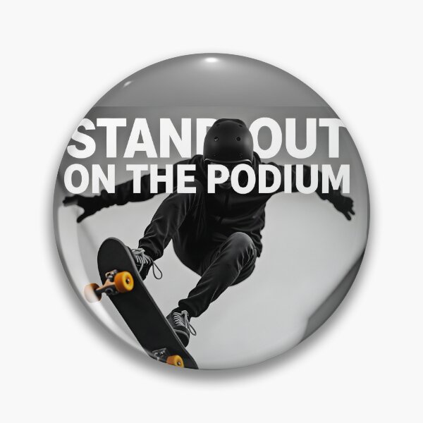 Item preview, Stand Out On The Podium Skateboard Poster: Color Pop Amber Wheels Concrete Canvas designed and sold by Creative-RE.