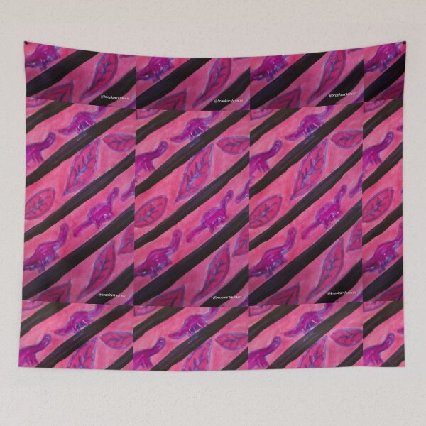 Item preview, Diagonal Dinosaurs Pink designed and sold by DancingCreek.