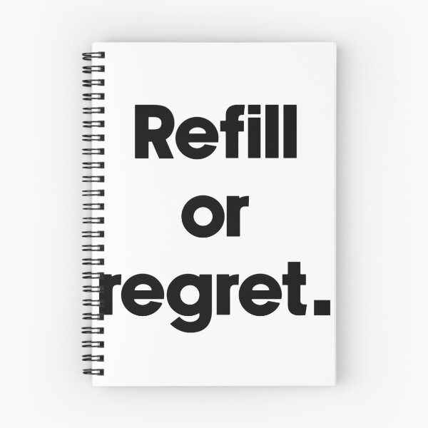 Item preview, Text Typography Refill or regret. Coffee Dependency Humor designed and sold by TypeboldStudio.