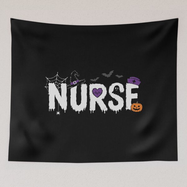 Item preview, NURSE HALLOWEEN hat bats spiderweb pumpkin designed and sold by YNELENT.