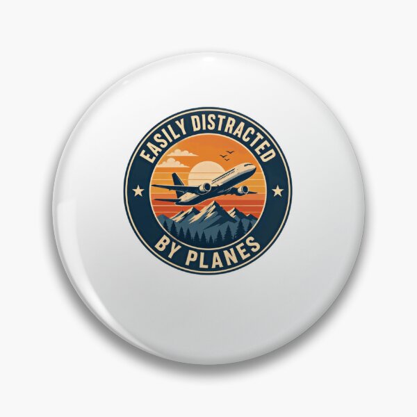 Item preview, Easily Distracted By Planes Aviation Pilot Enthusiast designed and sold by JonesFlora2025.