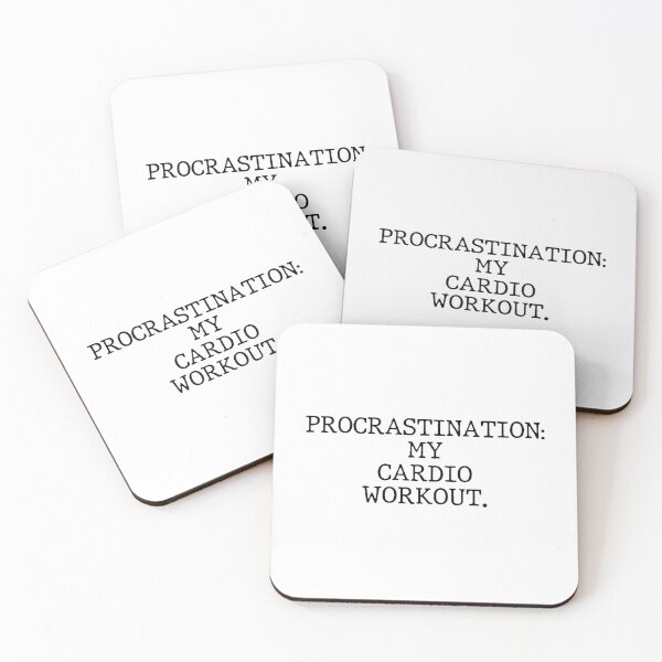 Item preview, Text Typography Procrastination: my cardio workout. Deadline Humor designed and sold by TypeboldStudio.