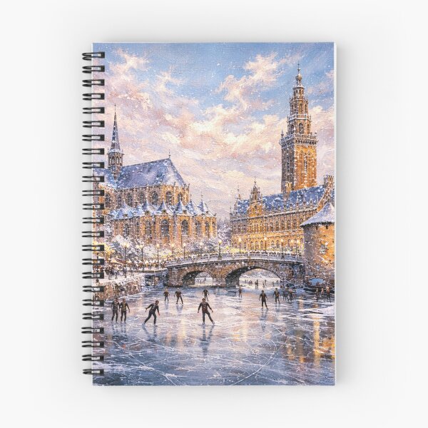 Item preview, Leuven in Belgium painting – A Winter Scene in This Beautiful European City. designed and sold by GalleryKauffeld.