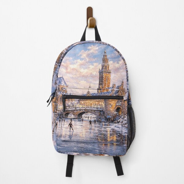 Item preview, Leuven in Belgium painting – A Winter Scene in This Beautiful European City. designed and sold by GalleryKauffeld.