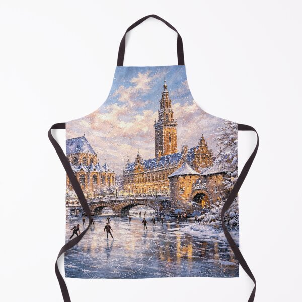 Item preview, Leuven in Belgium painting – A Winter Scene in This Beautiful European City. designed and sold by GalleryKauffeld.