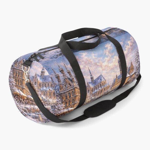 Item preview, Leuven in Belgium painting – A Winter Scene in This Beautiful European City. designed and sold by GalleryKauffeld.