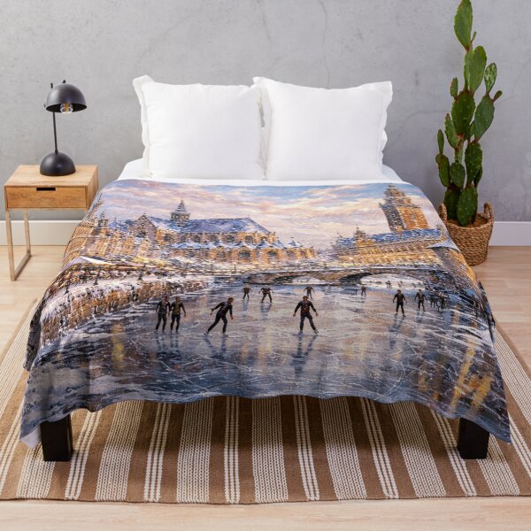 Item preview, Leuven in Belgium painting – A Winter Scene in This Beautiful European City. designed and sold by GalleryKauffeld.