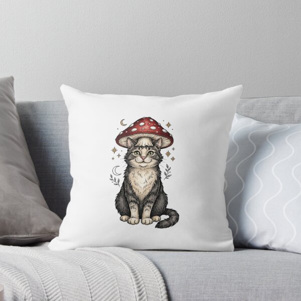 Item preview, Vintage Cat with Red Mushroom  designed and sold by SOUFIANE1991.