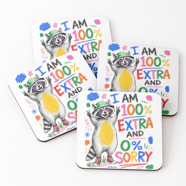 Item preview, Extra and Not Sorry Racoon designed and sold by Silvered-Wings.