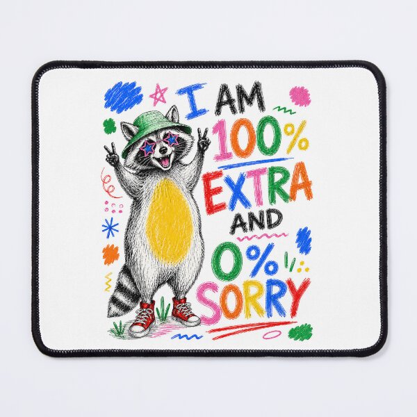 Item preview, Extra and Not Sorry Racoon designed and sold by Silvered-Wings.