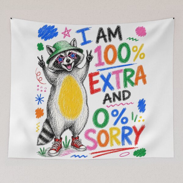 Item preview, Extra and Not Sorry Racoon designed and sold by Silvered-Wings.