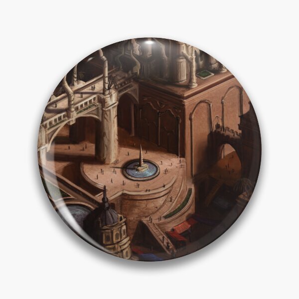 Item preview, Ancient Fantasy City Citadel Digital Painting designed and sold by OnHeathAndMoor.
