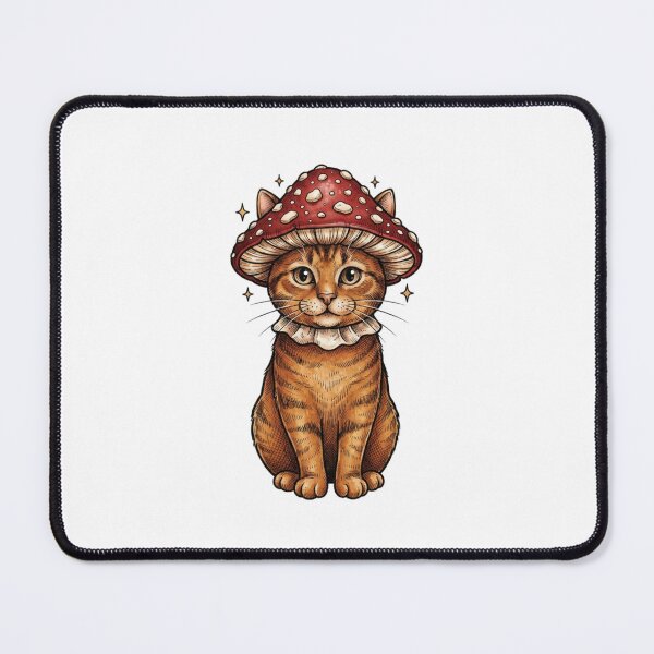 Item preview, Vintage Cat with Red Mushroom designed and sold by SOUFIANE1991.