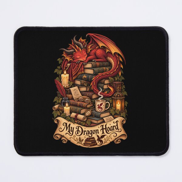 Item preview, My Dragon Hoard – Cozy Book Dragon Dark Academia designed and sold by LuxeBuzz.